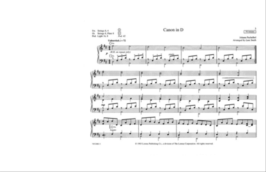 The Easy Organ Collection: Wedding Music (Digital Download) Organ scores gallery preview page 3
