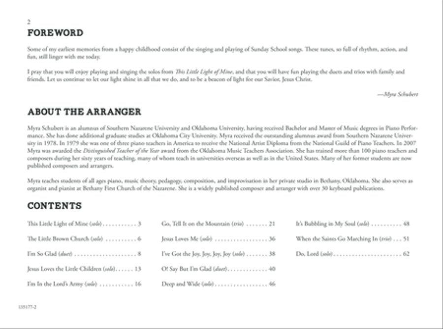 This Little Light of Mine (Digital Download) Piano Solo scores gallery preview page 2