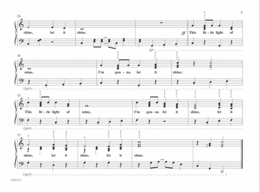 This Little Light of Mine (Digital Download) Piano Solo scores gallery preview page 5