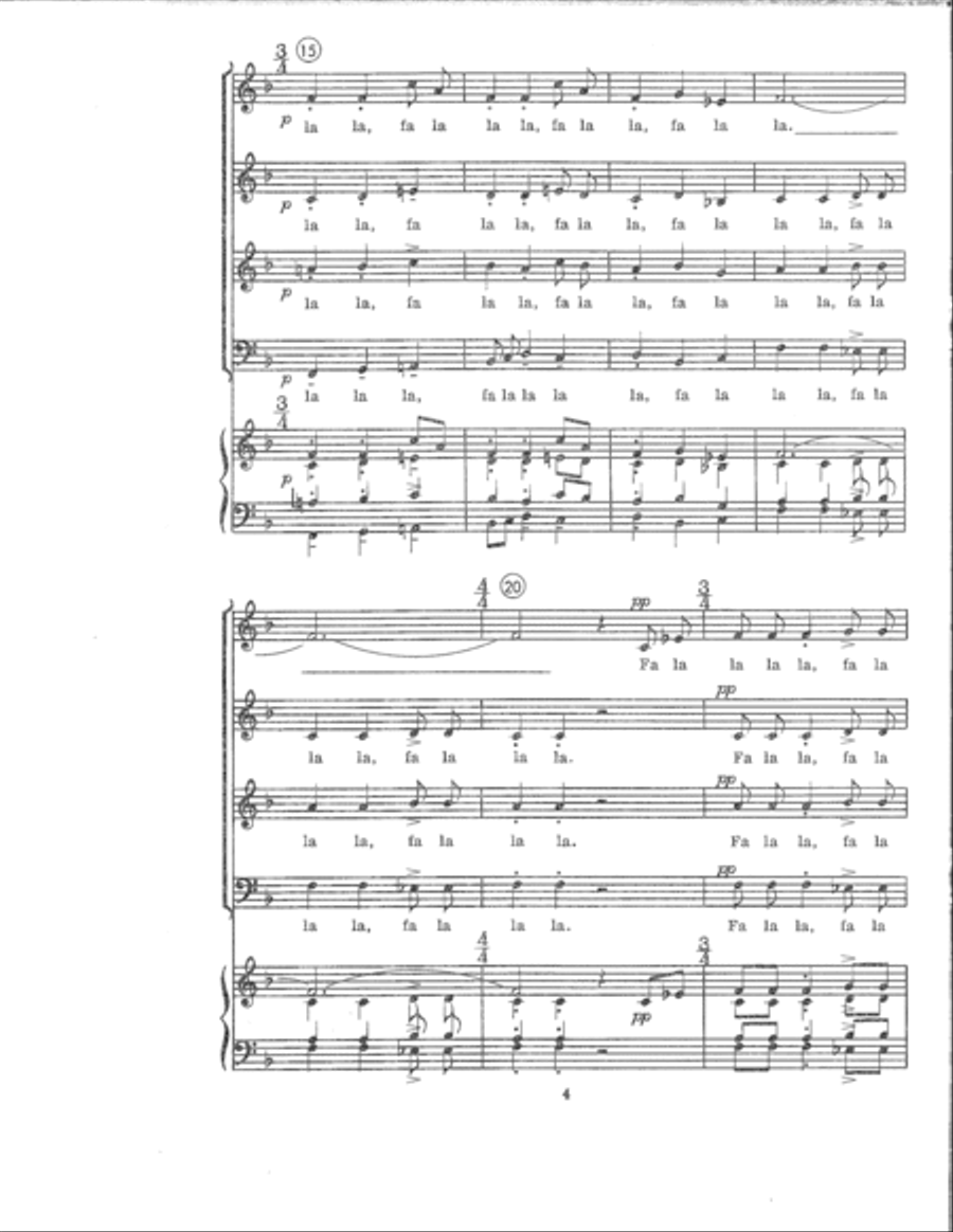 Fa La! (Digital Download) 4-Part scores gallery preview page 4