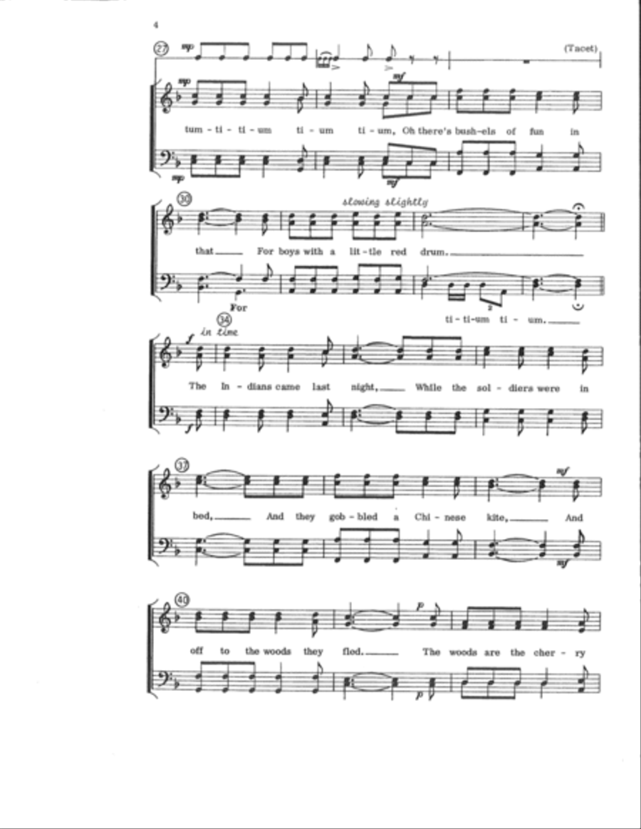 The Little Red Drum (Digital Download) TTBB scores gallery preview page 4