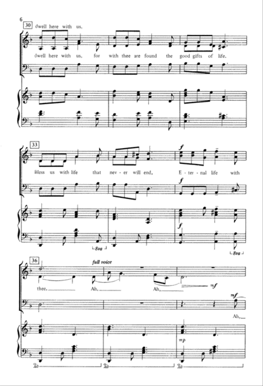Many and Great O God (Digital Download) 3-Part scores gallery preview page 6