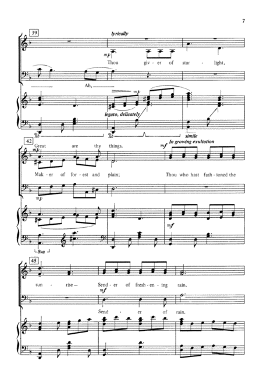 Many and Great O God (Digital Download) 3-Part scores gallery preview page 7