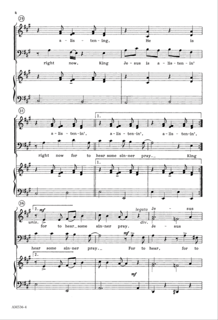 King Jesus (Digital Download) 4-Part scores gallery preview page 4