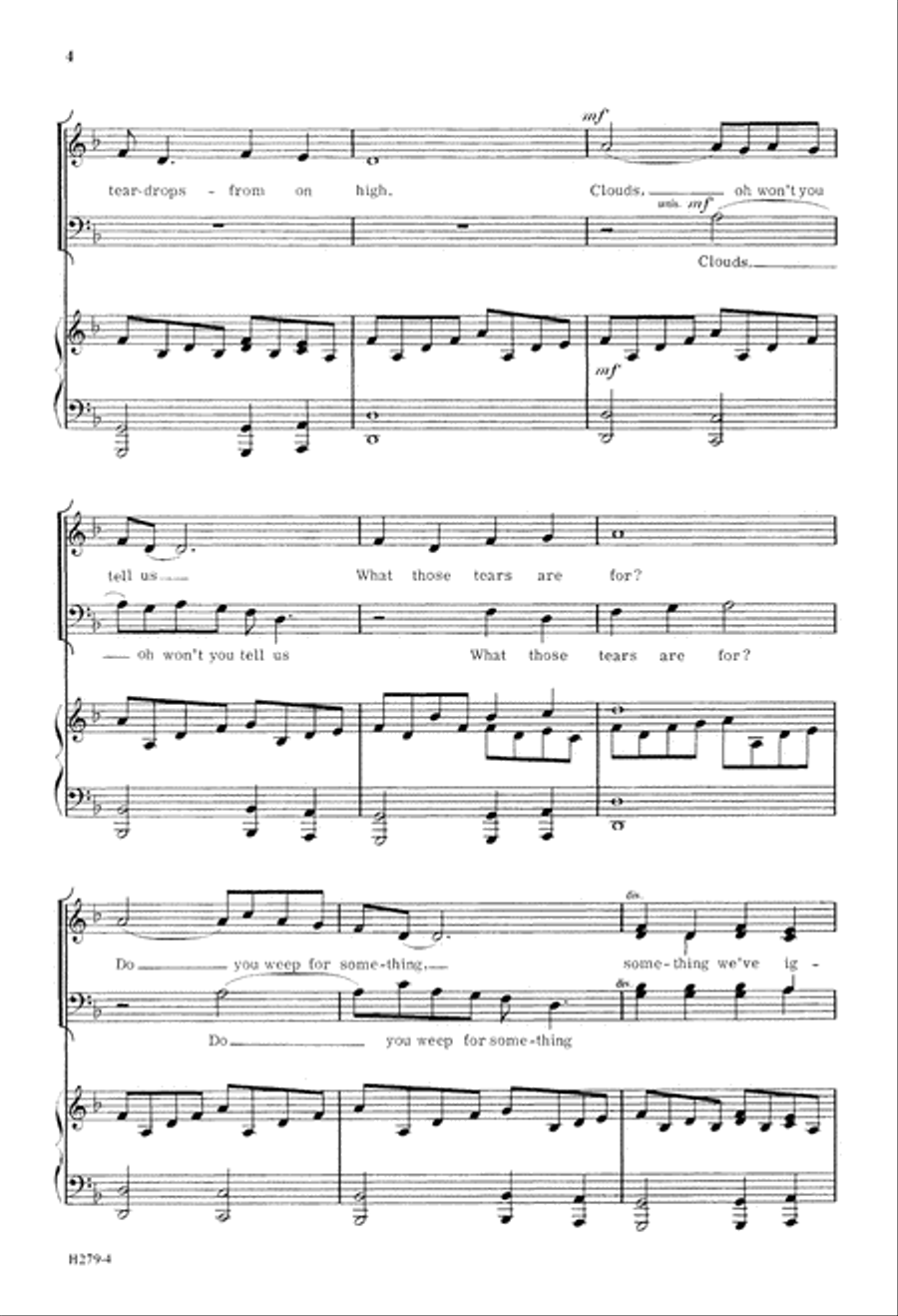 The Clouds (Digital Download) 4-Part scores gallery preview page 4