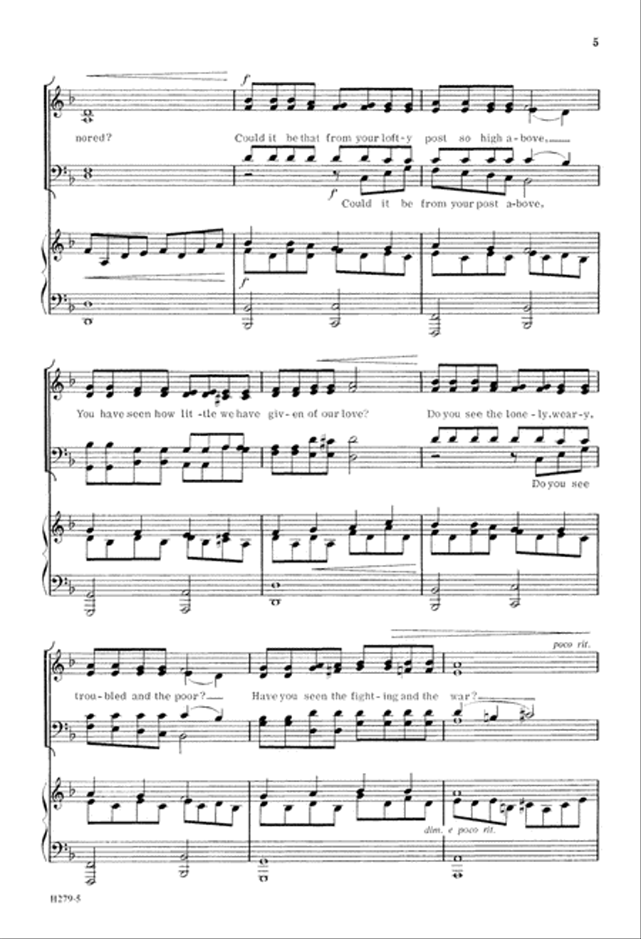 The Clouds (Digital Download) 4-Part scores gallery preview page 5