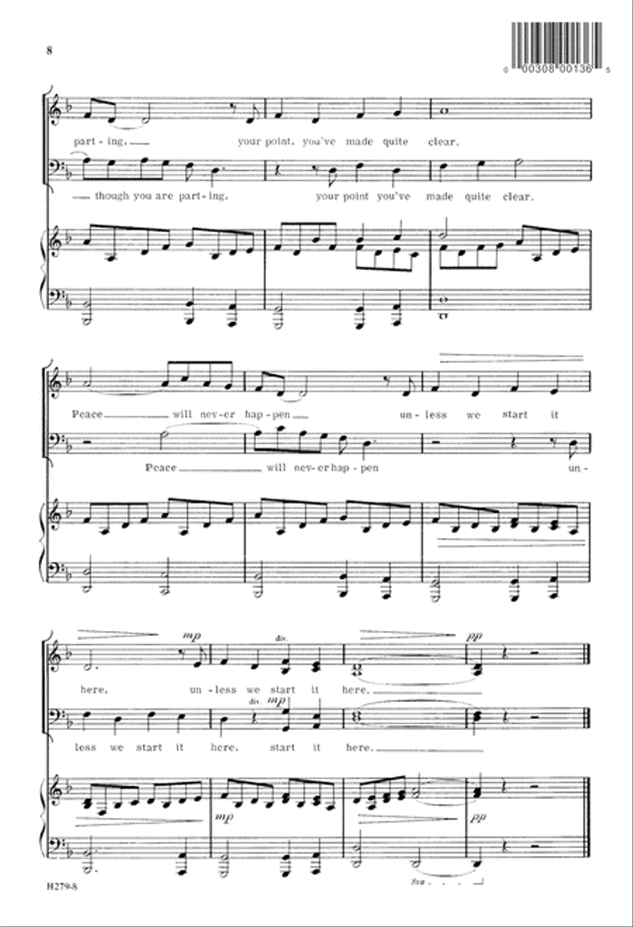 The Clouds (Digital Download) 4-Part scores gallery preview page 8