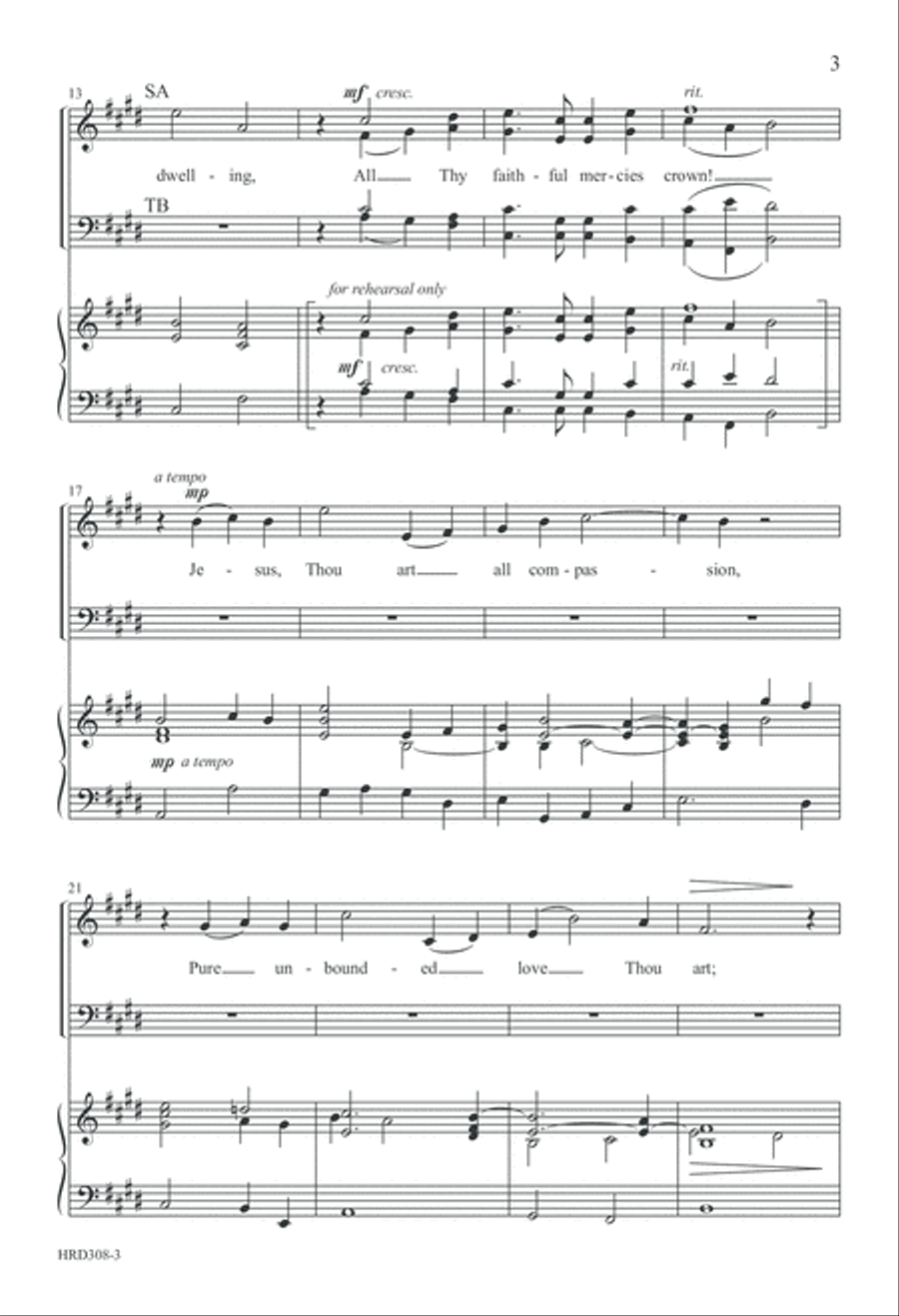 Love Divine, All Loves Excelling (Digital Download) 4-Part scores gallery preview page 3