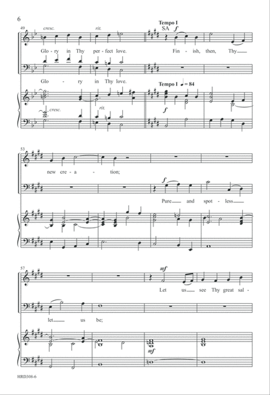 Love Divine, All Loves Excelling (Digital Download) 4-Part scores gallery preview page 6