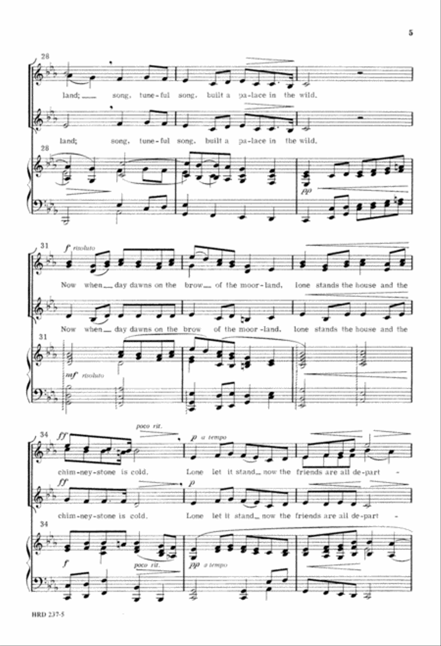 Whither Must I Wander (Digital Download) SSA scores gallery preview page 5