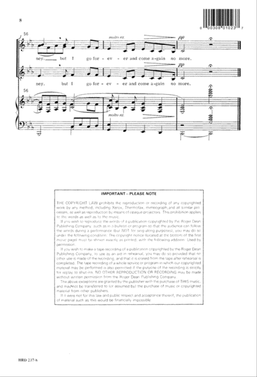Whither Must I Wander (Digital Download) SSA scores gallery preview page 8