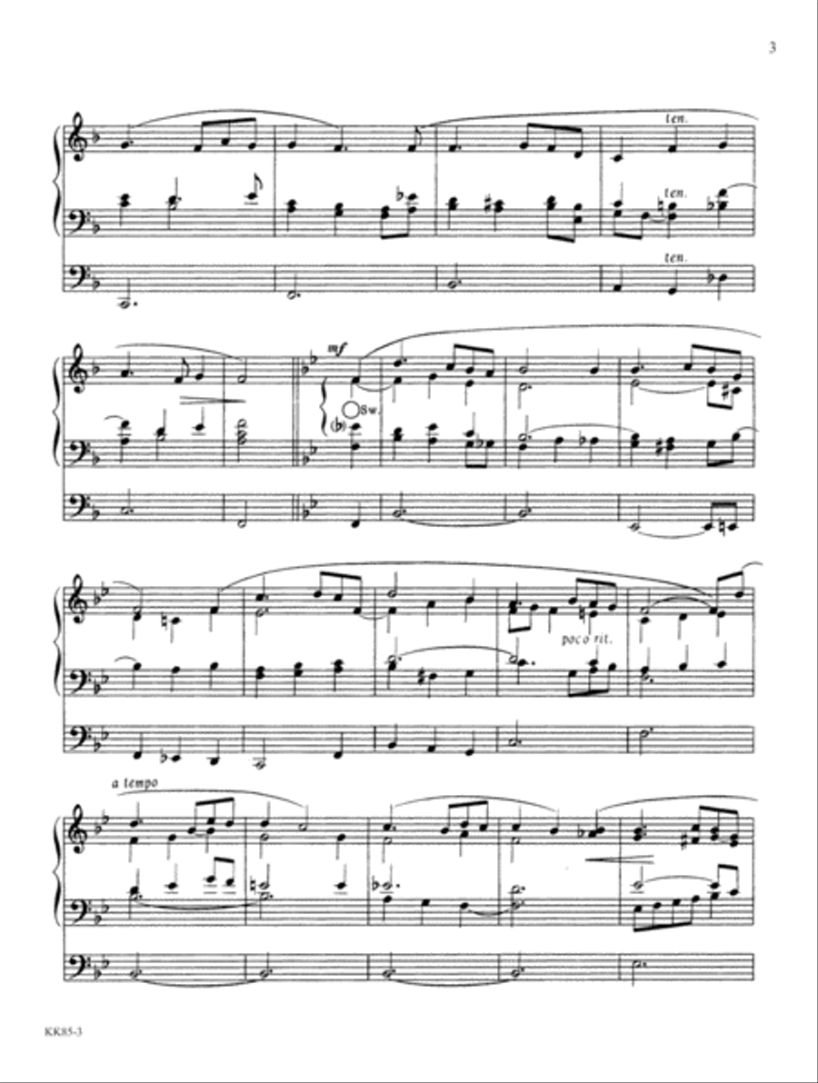Easy Organ Transcriptions of Four Favorite Mormon Hymns, No. 4 (Digital Download Organ scores gallery preview page 3