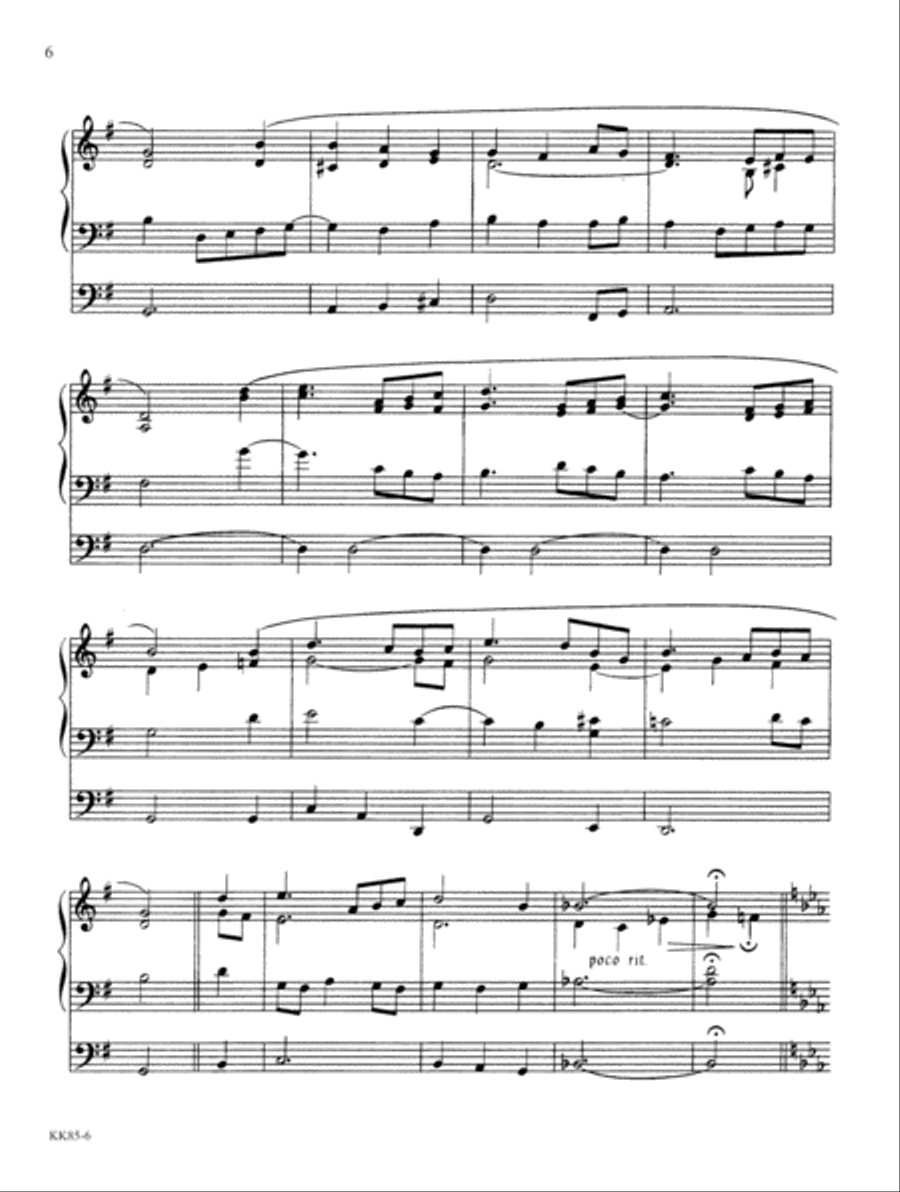 Easy Organ Transcriptions of Four Favorite Mormon Hymns, No. 4 (Digital Download Organ scores gallery preview page 6