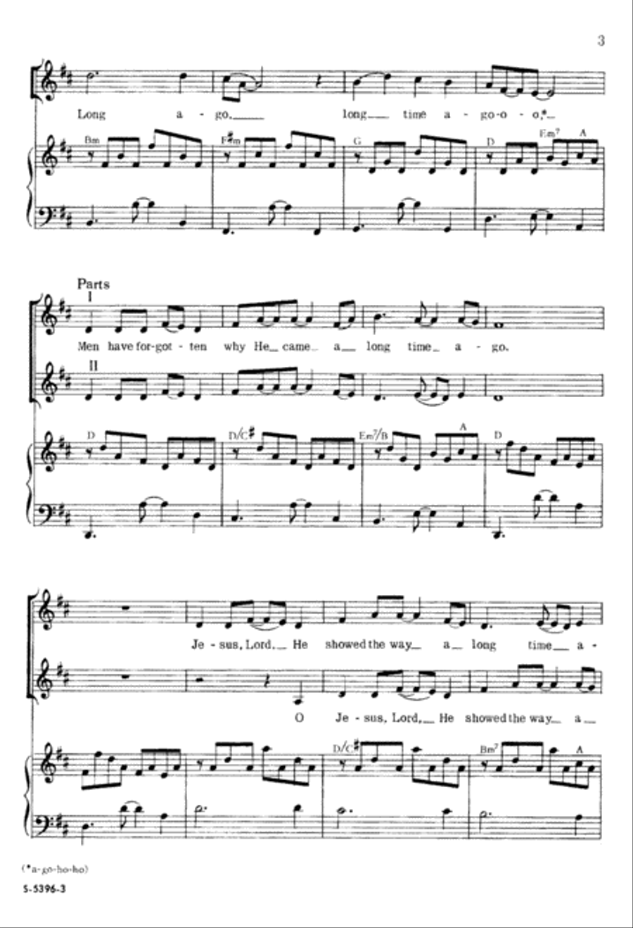 Long Time Ago (Digital Download) 2-Part scores gallery preview page 3