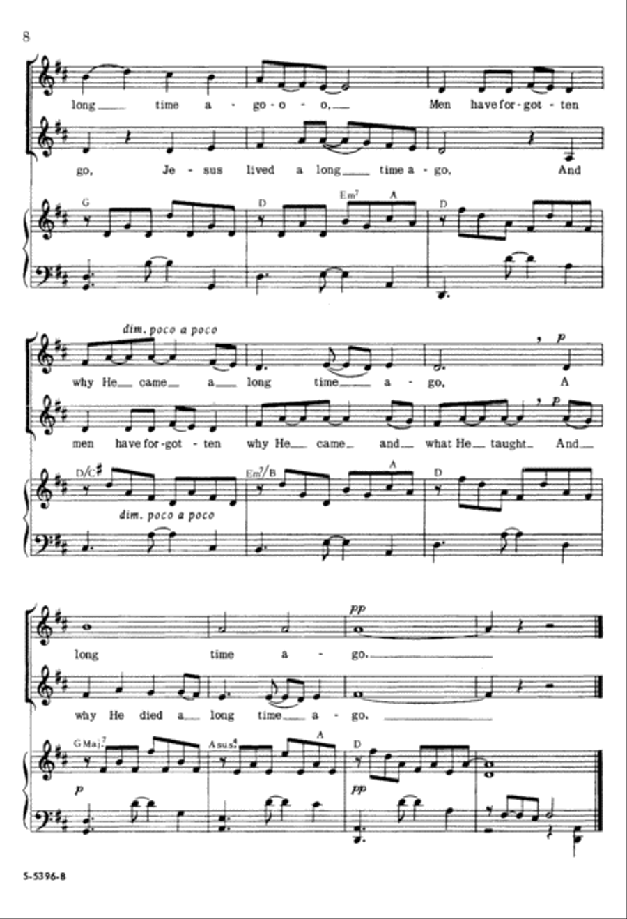 Long Time Ago (Digital Download) 2-Part scores gallery preview page 8