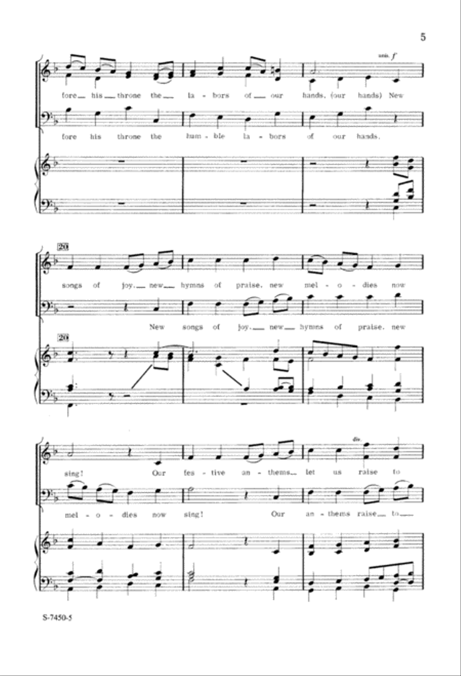 New Songs of Joy Now Sing (Digital Download) 3-Part scores gallery preview page 5