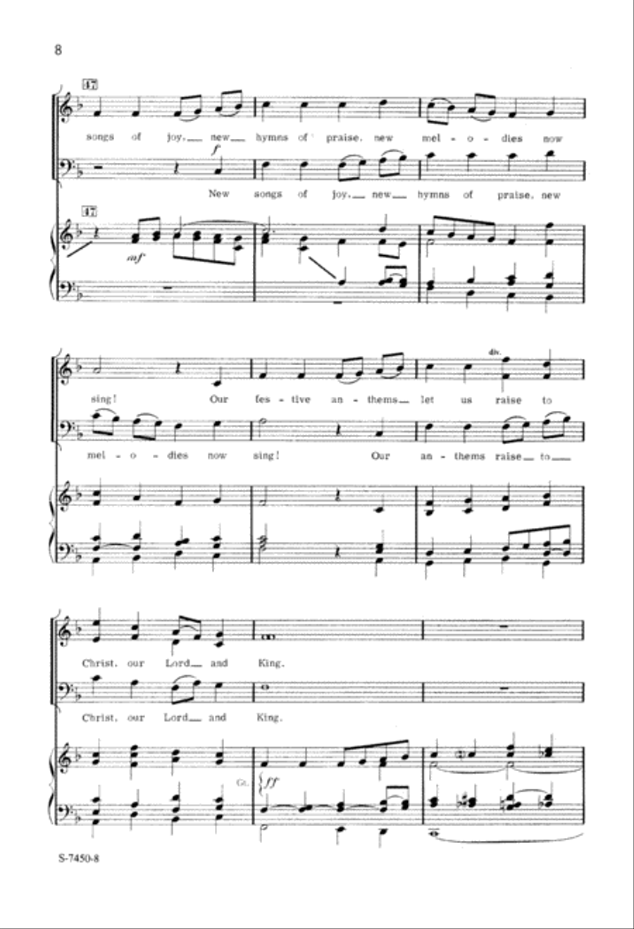 New Songs of Joy Now Sing (Digital Download) 3-Part scores gallery preview page 8