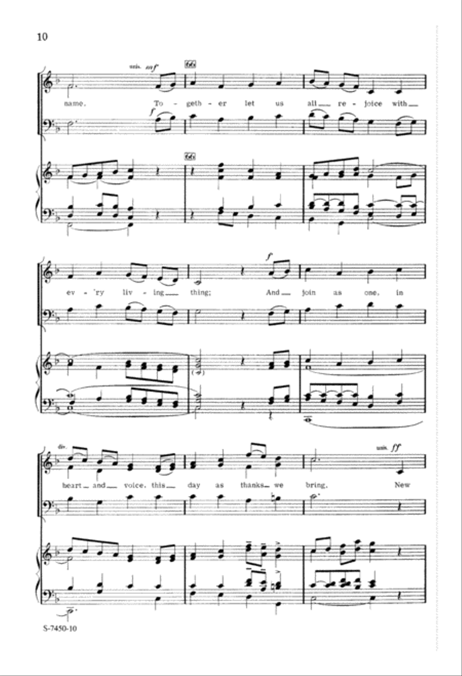 New Songs of Joy Now Sing (Digital Download) 3-Part scores gallery preview page 10
