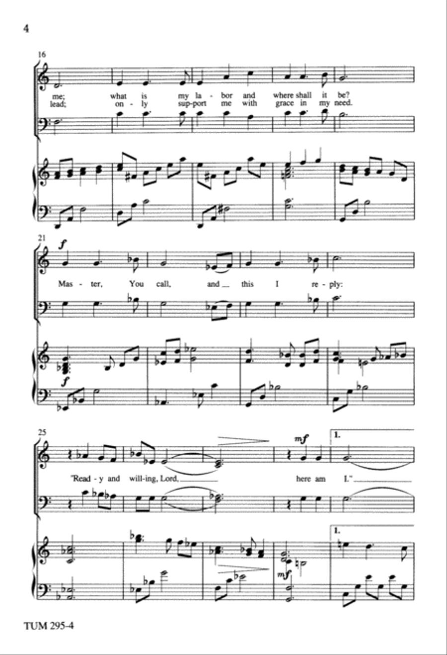 Here Am I (Digital Download) 4-Part scores gallery preview page 4