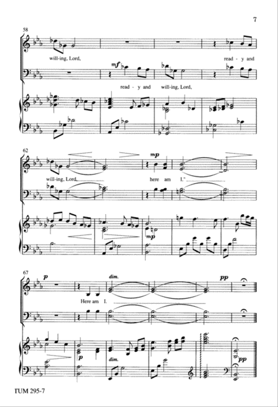 Here Am I (Digital Download) 4-Part scores gallery preview page 7