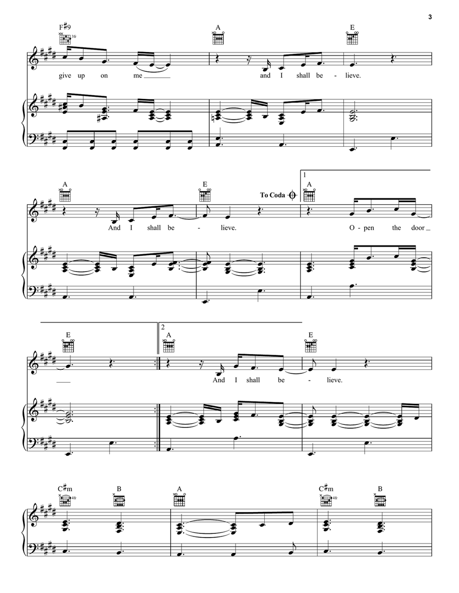 I Shall Believe by Sheryl Crow Piano, Vocal, Guitar - Digital Sheet Music page 3