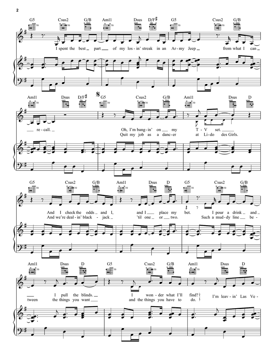 Leaving Las Vegas Leaving Las Vegas Piano, Vocal, Guitar scores gallery preview page 2