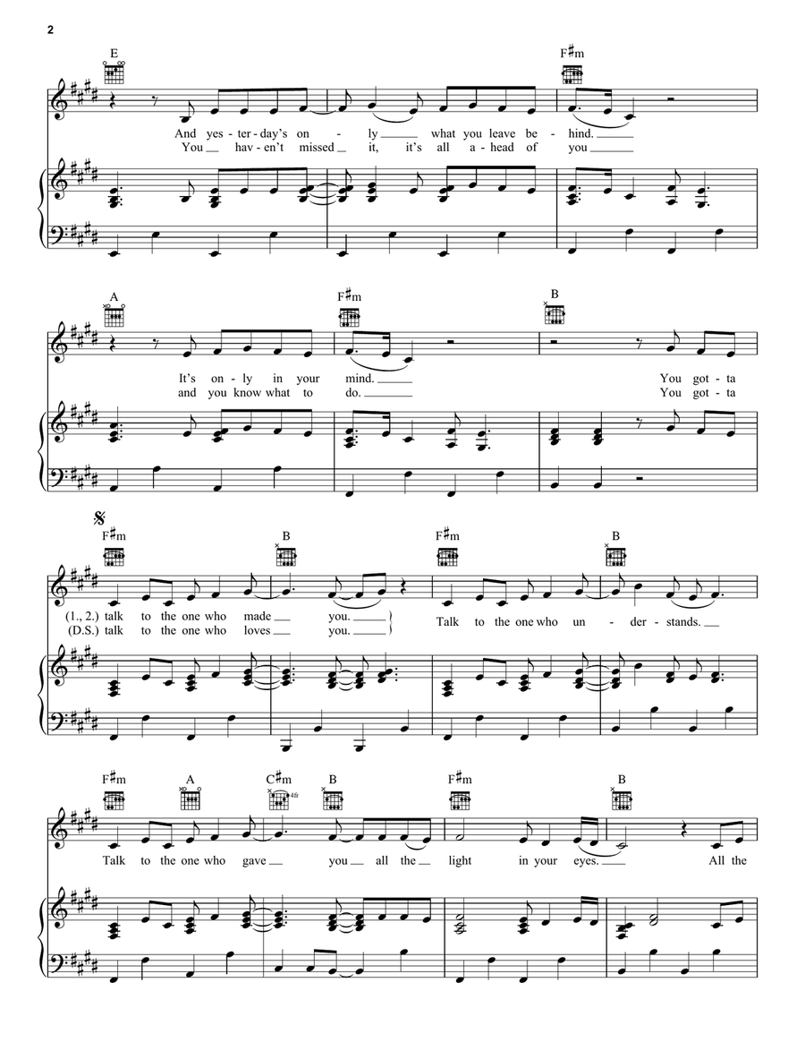 Light In Your Eyes Light In Your Eyes Piano, Vocal, Guitar scores gallery preview page 2