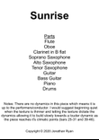 Sunrise (For Flexible/Big Band)