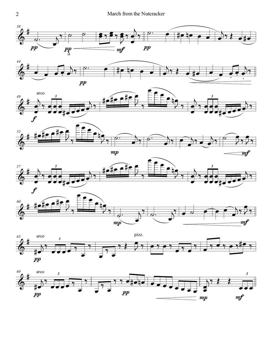 March from The Nutcracker for String Quartet String Quartet scores gallery preview page 5