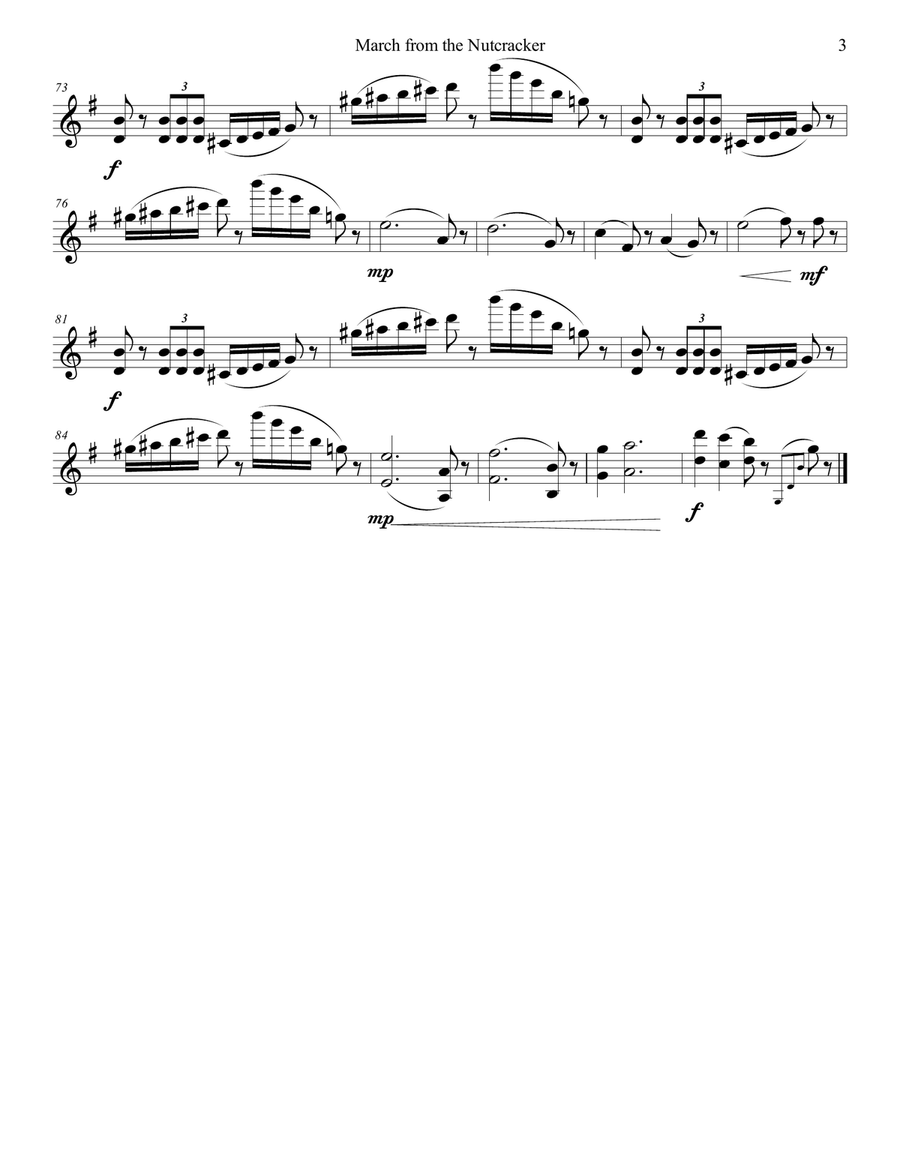 March from The Nutcracker for String Quartet String Quartet scores gallery preview page 6