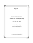 Sa Tabi ng Punong Saging. A Filipino traditional song. TTBB and piano