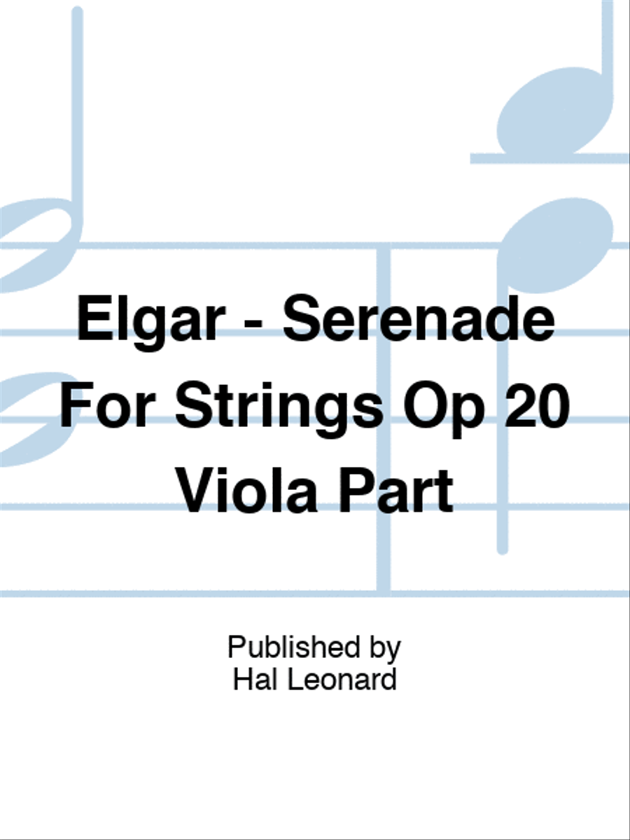 Elgar - Serenade For Strings Op 20 Viola Part String Orchestra scores gallery preview page 1