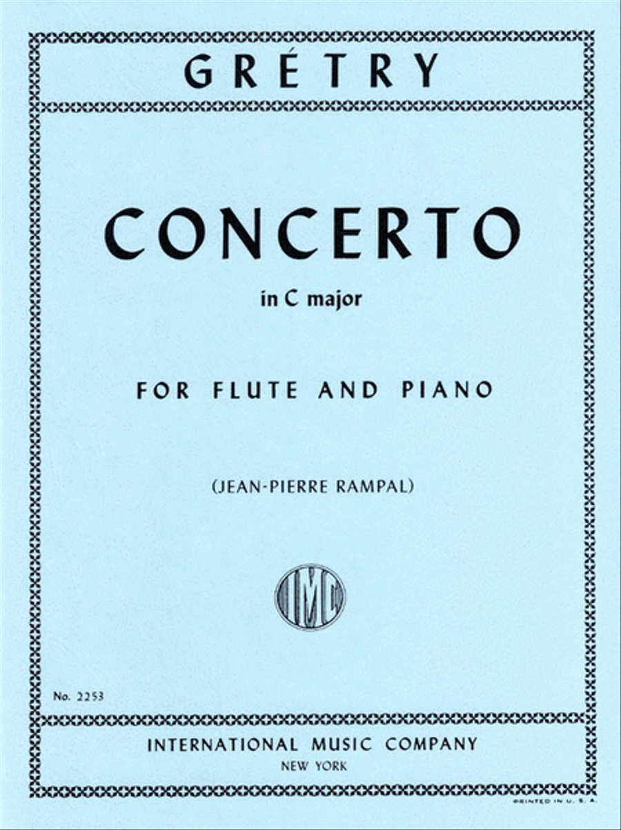 Gretry - Concerto C Major Flute/Piano Flute Solo scores gallery preview page 1