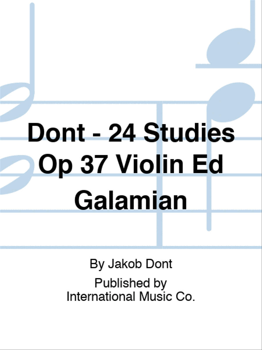Dont - 24 Studies Op 37 Violin Solo scores gallery preview page 1