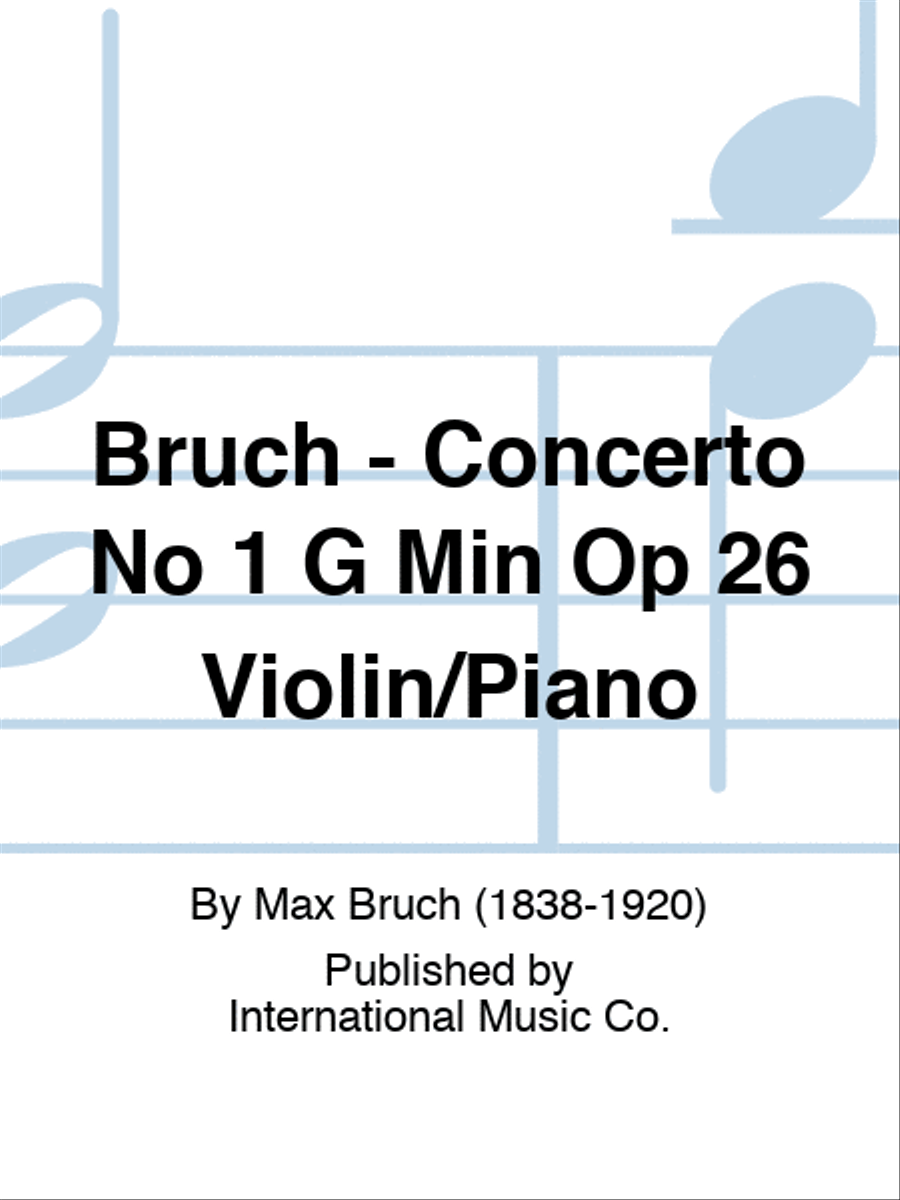 Bruch - Concerto No 1 G Min Op 26 Violin/Piano Violin Solo scores gallery preview page 1