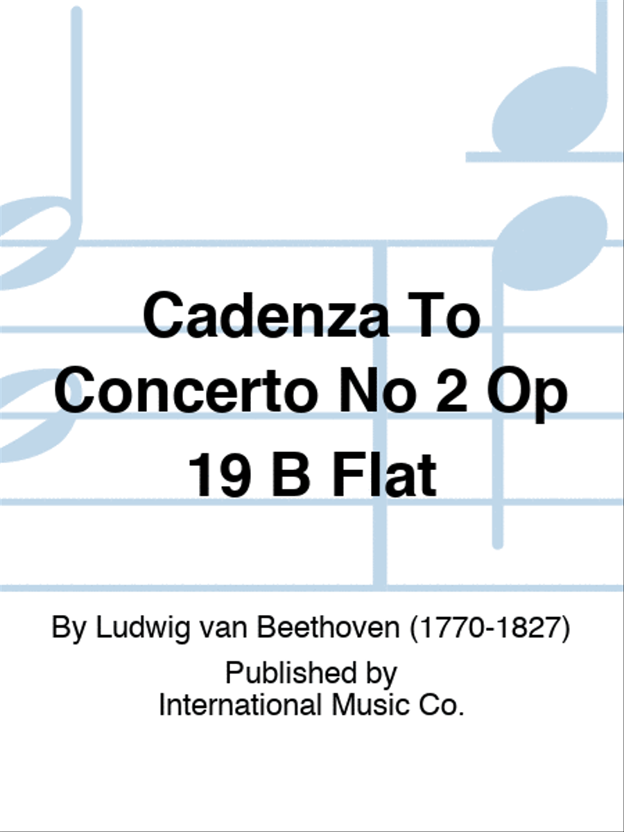 Cadenza To Concerto No 2 Op 19 B Flat Piano Solo scores gallery preview page 1