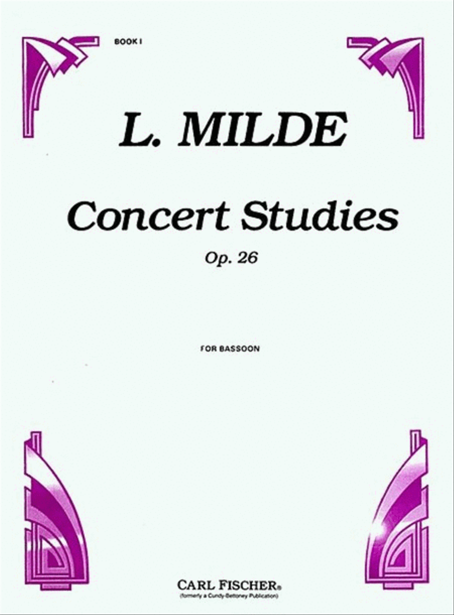 Milde - Concert Studies Op 26 Book 1 Nos 1-25 Bassoon Bassoon Solo scores gallery preview page 1