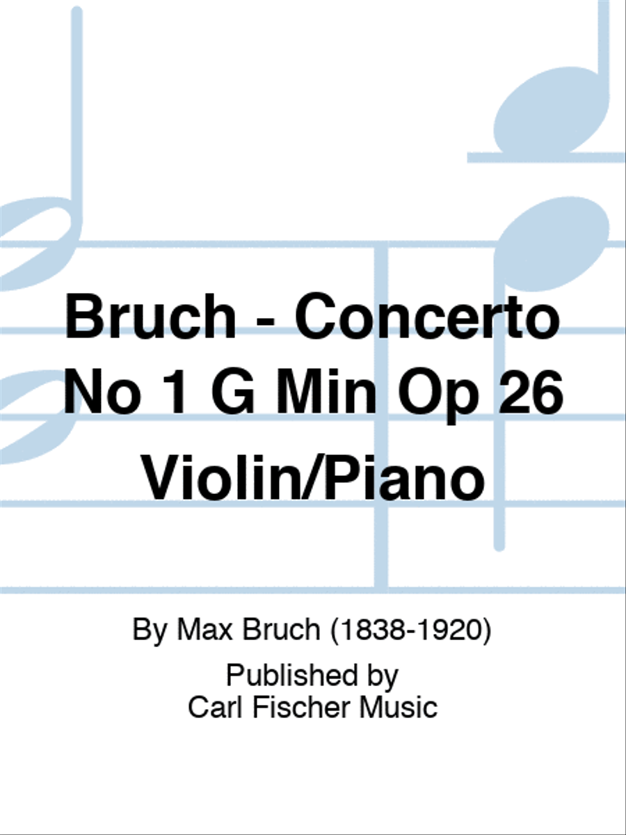 Bruch - Concerto No 1 G Min Op 26 Violin/Piano Violin Solo scores gallery preview page 1