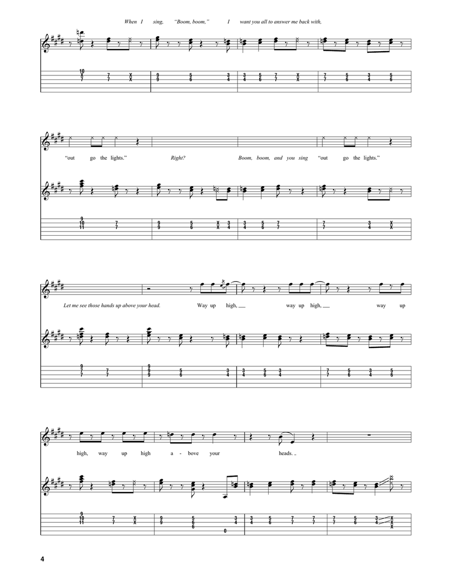 Boom Boom (Out Go The Lights) Electric Guitar scores gallery preview page 4