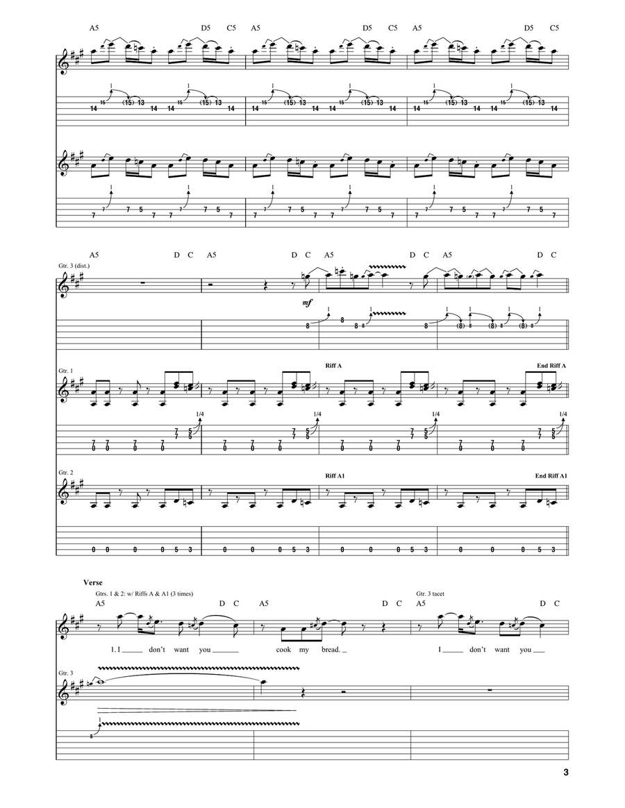 I Just Want To Make Love To You Electric Guitar scores gallery preview page 3