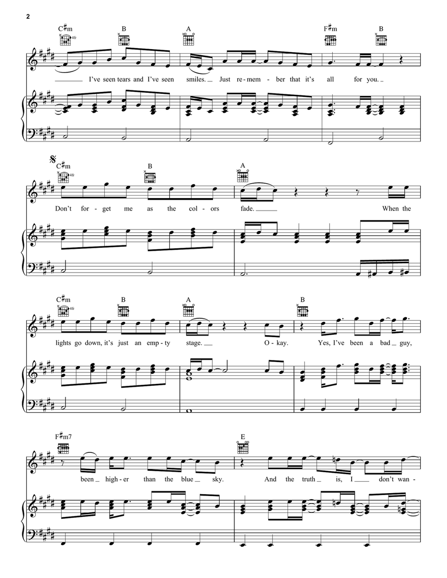 Ordinary Man (feat. Elton John) Piano, Vocal, Guitar scores gallery preview page 2
