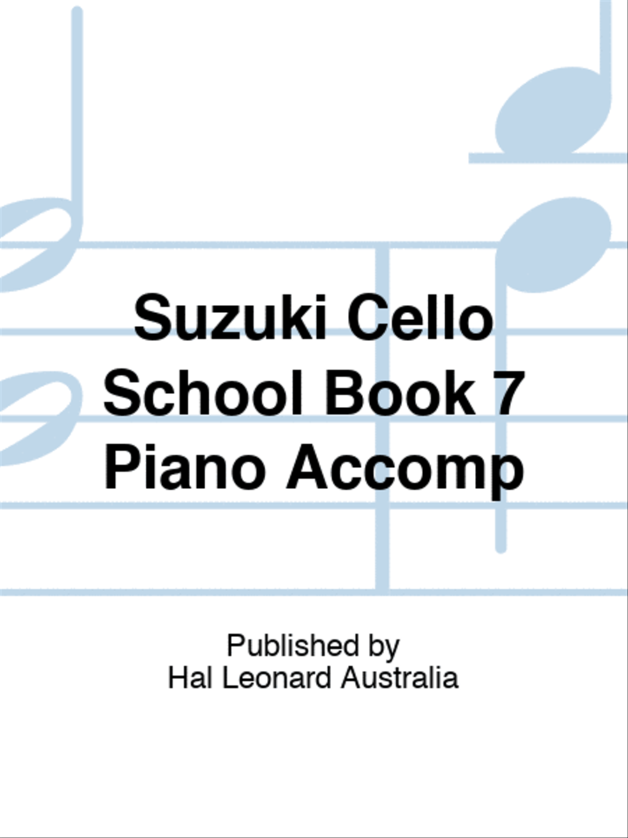 Suzuki Cello School Book 7 Piano Accomp scores gallery preview page 1