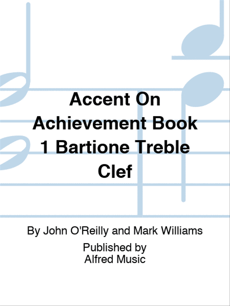 Accent On Achievement Book 1 Bartione Treble Clef scores gallery preview page 1