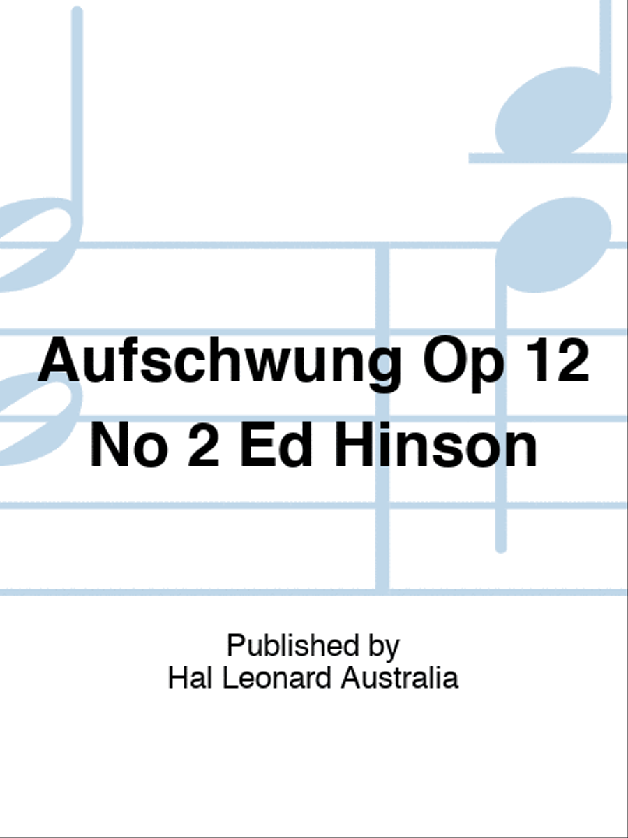 Aufschwung Op 12 No 2 Ed Hinson scores gallery preview page 1