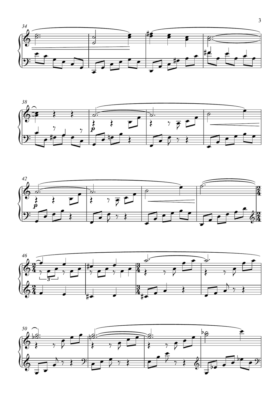 Clair De Lune- Debussy-Solo Piano Simplified version Piano Solo scores gallery preview page 4
