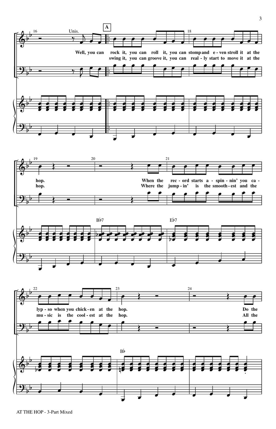 At The Hop (arr. Kirby Shaw) 3-Part scores gallery preview page 2