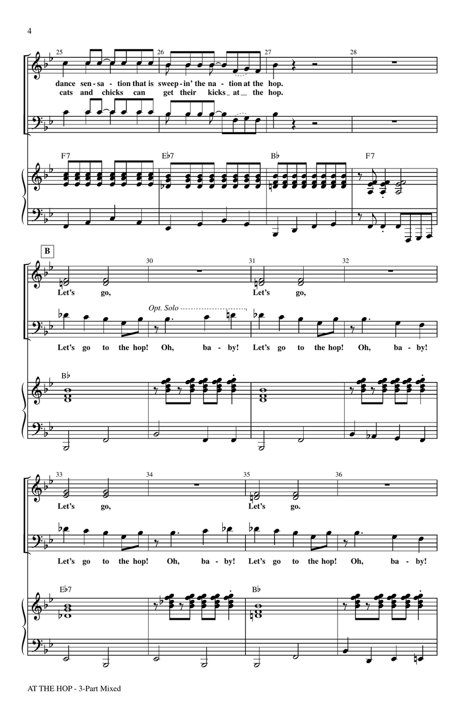 At The Hop (arr. Kirby Shaw) 3-Part scores gallery preview page 3