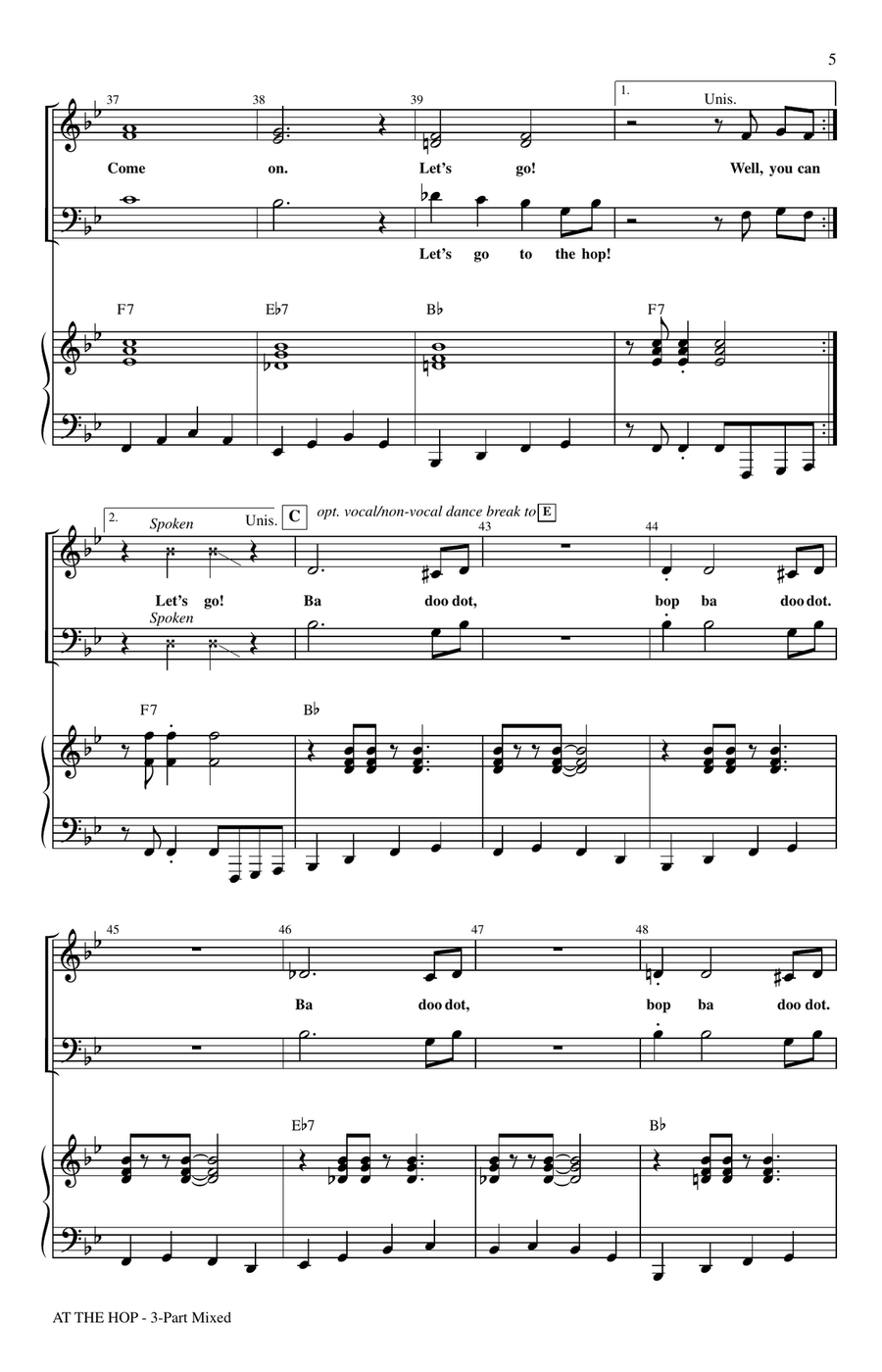 At The Hop (arr. Kirby Shaw) 3-Part scores gallery preview page 4