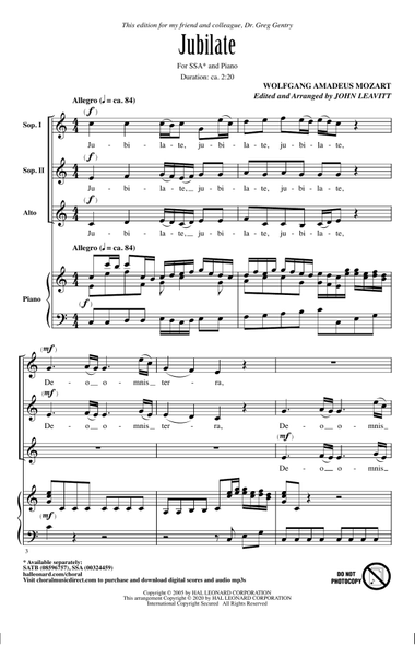 Jubilate (arr. John Leavitt)