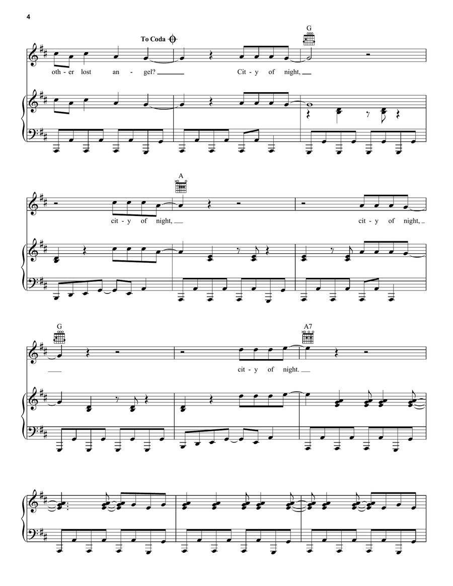 L.A. Woman L.A. Woman Piano, Vocal, Guitar scores gallery preview page 4